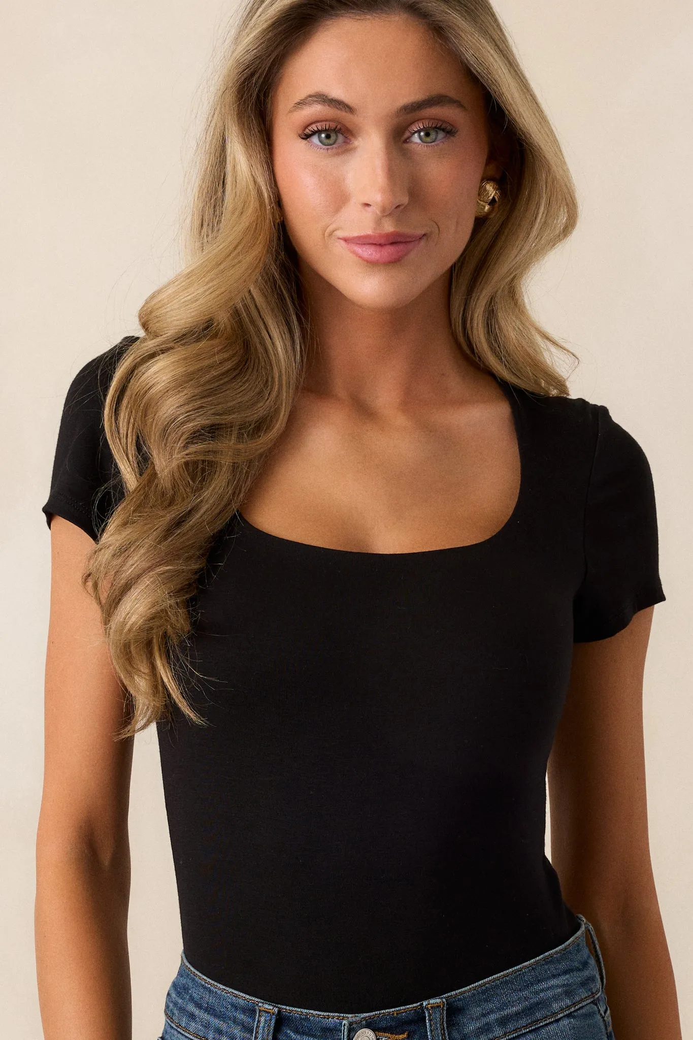 Morning Light Black Short Sleeve Bodysuit