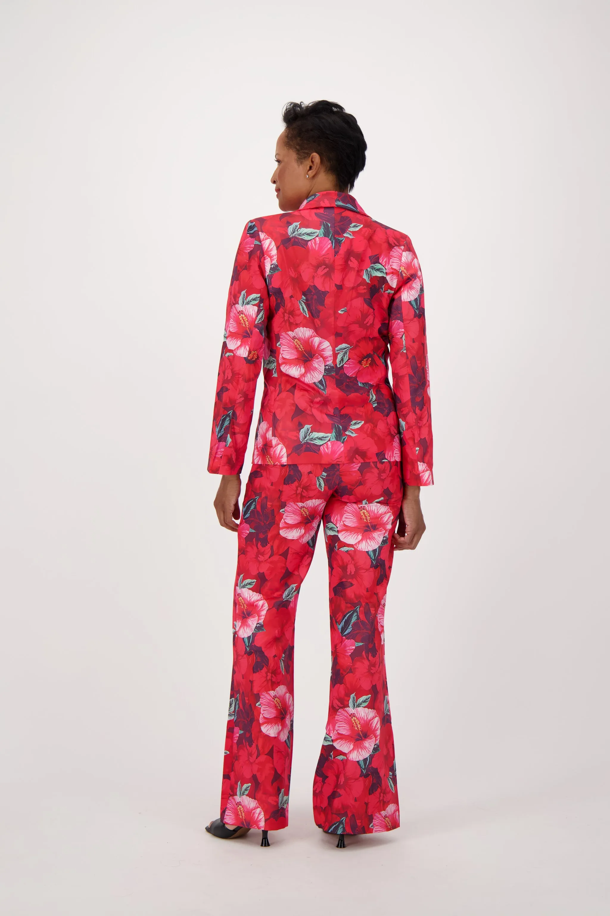 Moulin Rouge Hibiscus Print Blazer