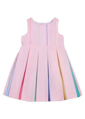 Multicolor Pleated Dress