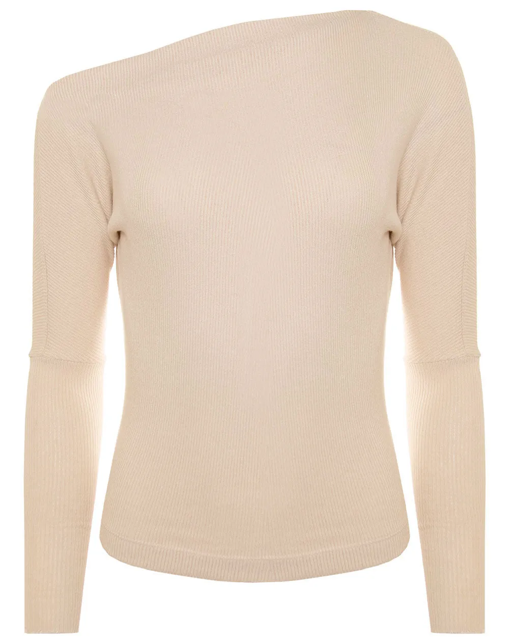 Natural Sweater Knit Slouch Top