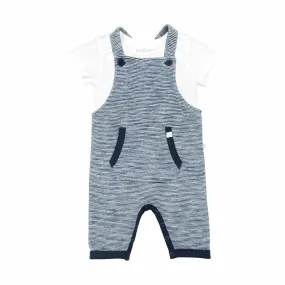 Navy Stripe Dungaree Overalls