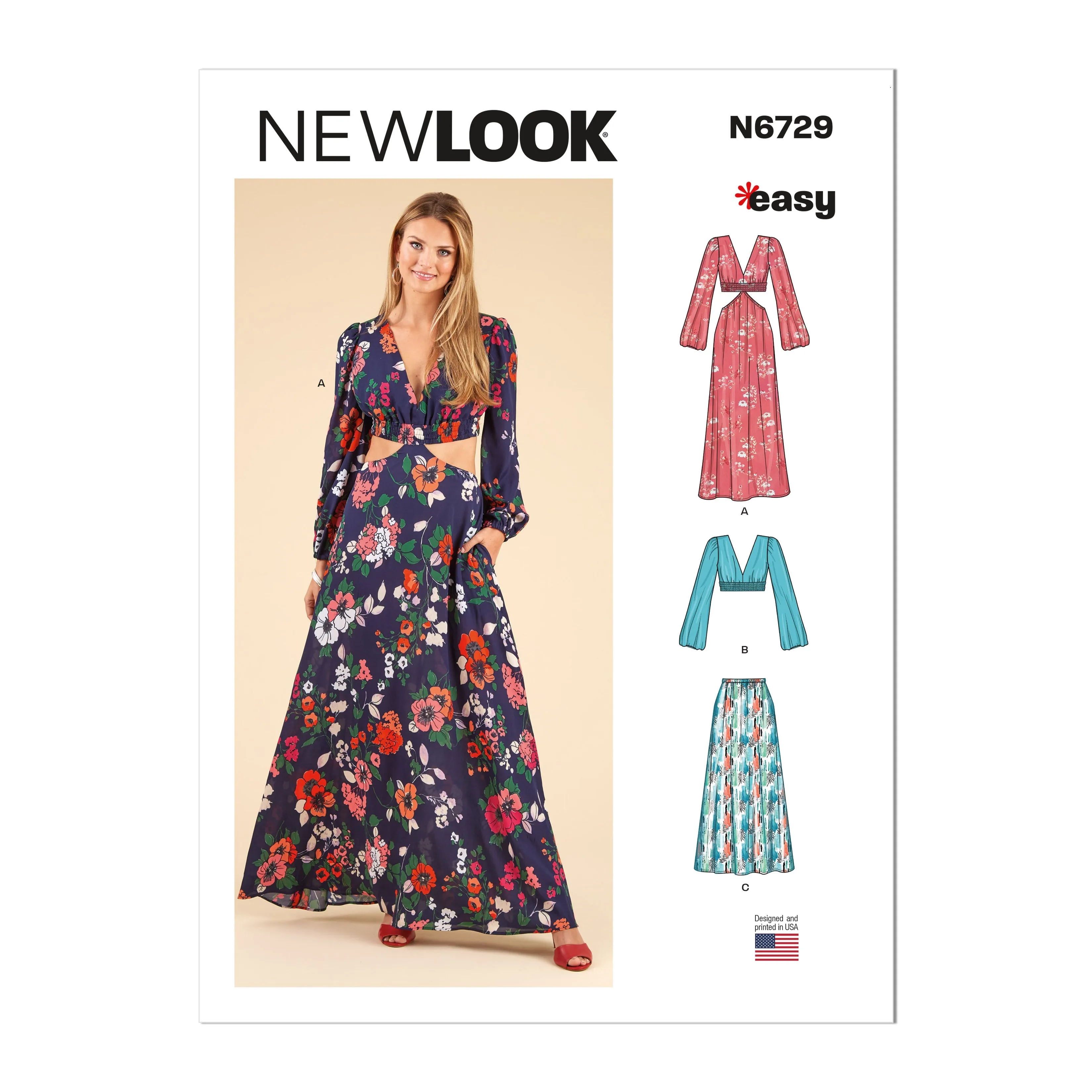 New Look sewing pattern 6729  Dress, Top and Skirt