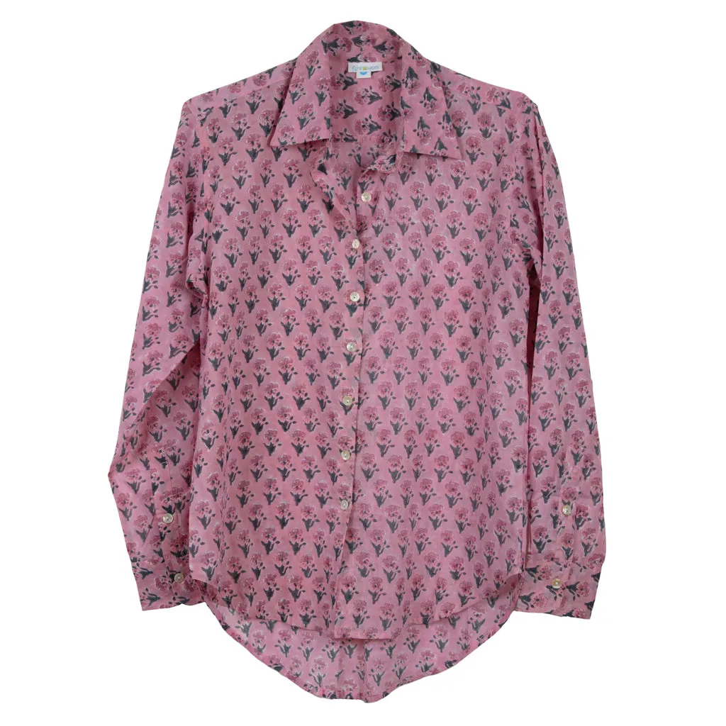 Nina Button Down Shirt - Pink