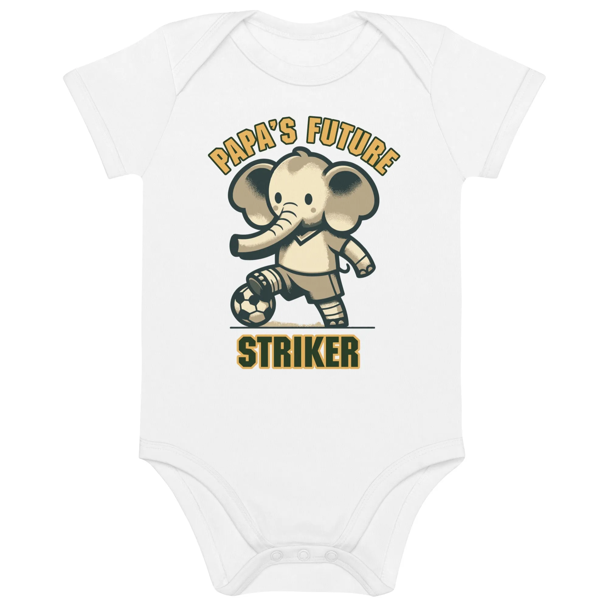 Organic Cotton Baby Bodysuit Papa’s Future Striker