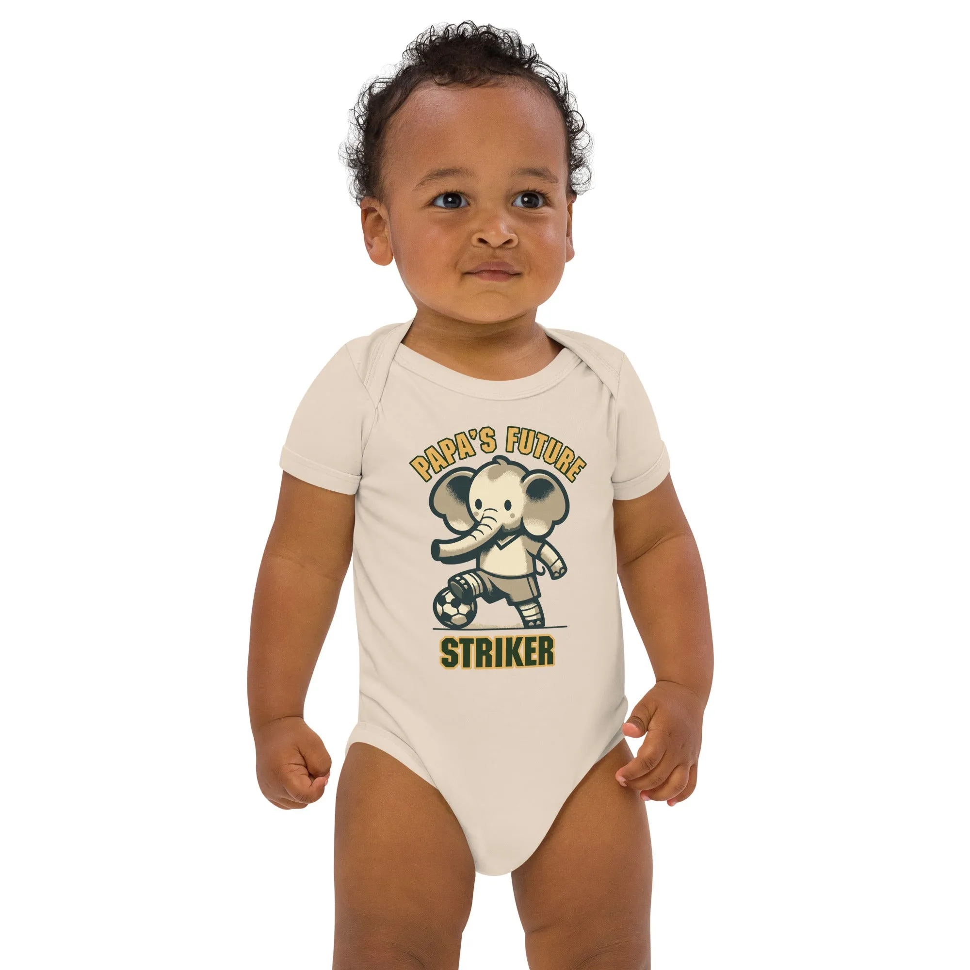 Organic Cotton Baby Bodysuit Papa’s Future Striker