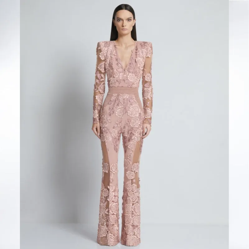 Out of the Past Jumpsuit - Nude - 8