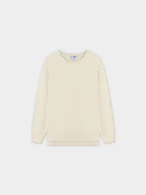 Oversized Lightweight Sweater-Ivory