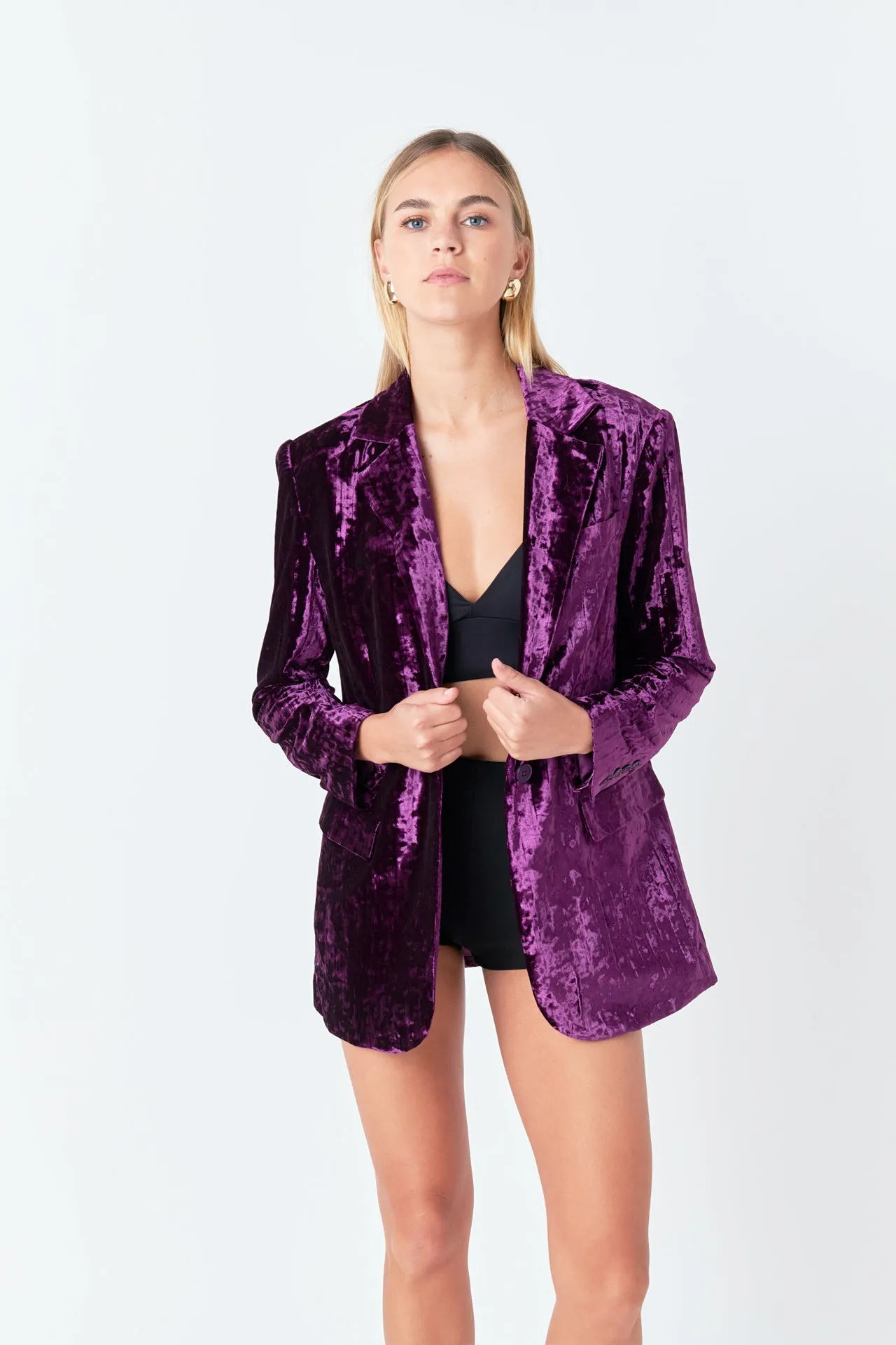 Oversized Velvet Blazer