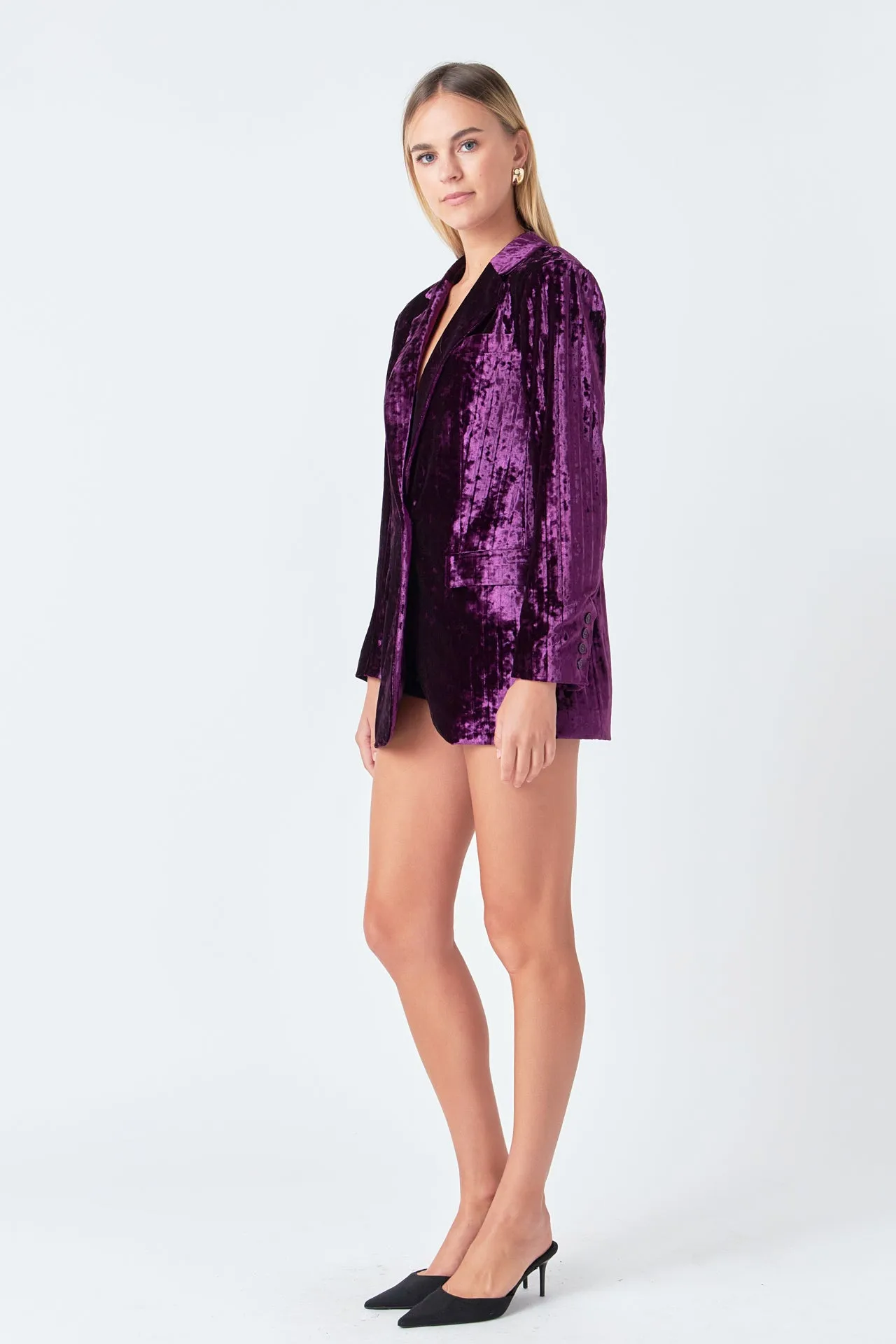 Oversized Velvet Blazer