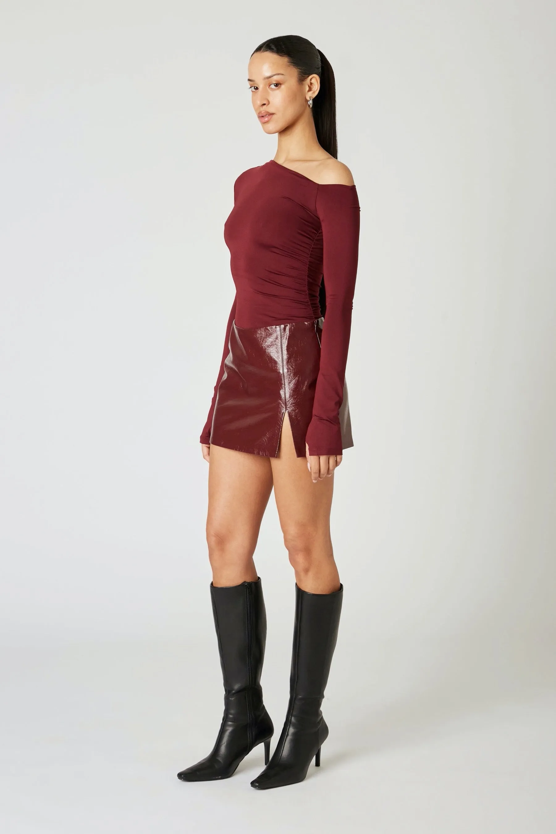 Oxblood Cleo Top