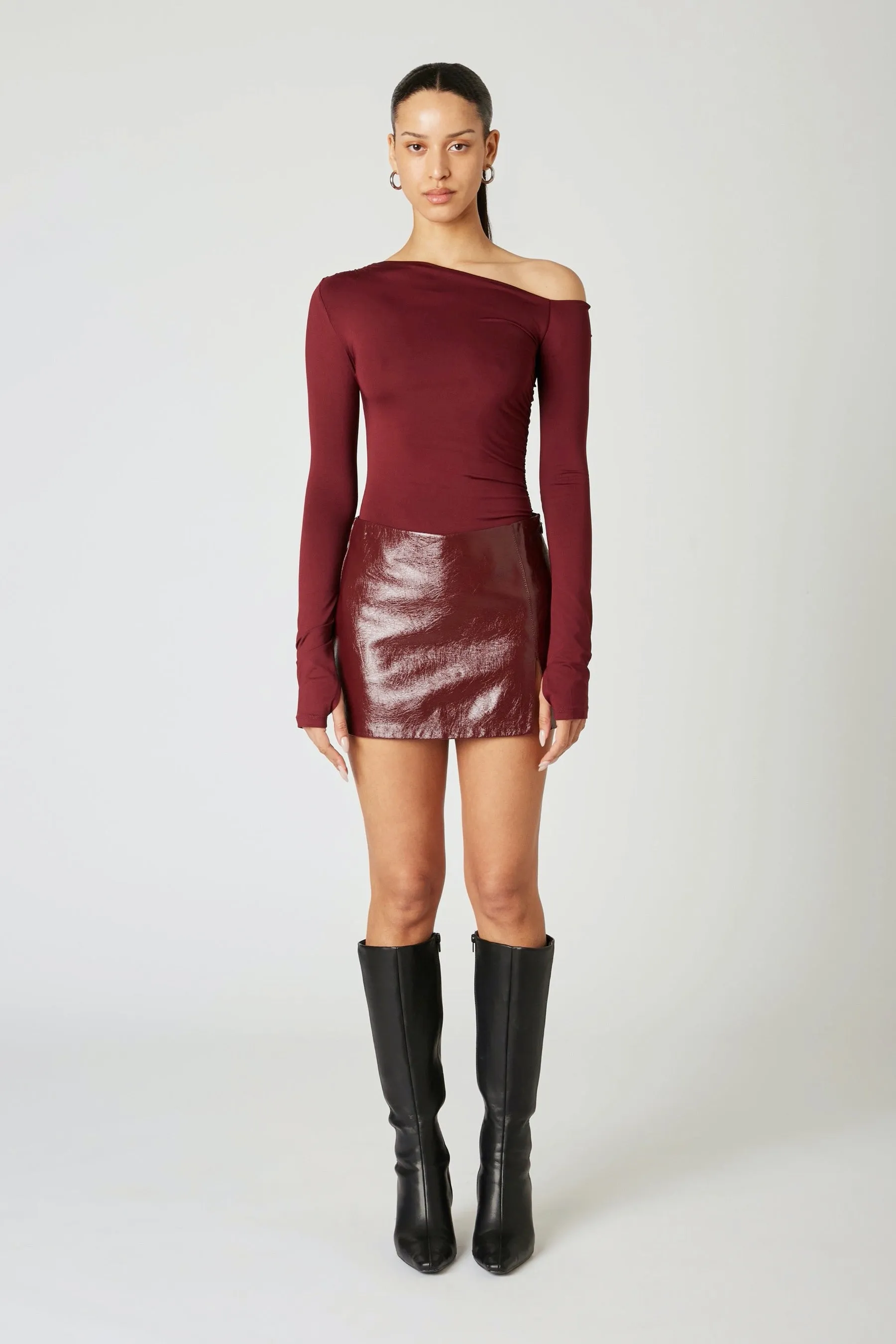 Oxblood Cleo Top