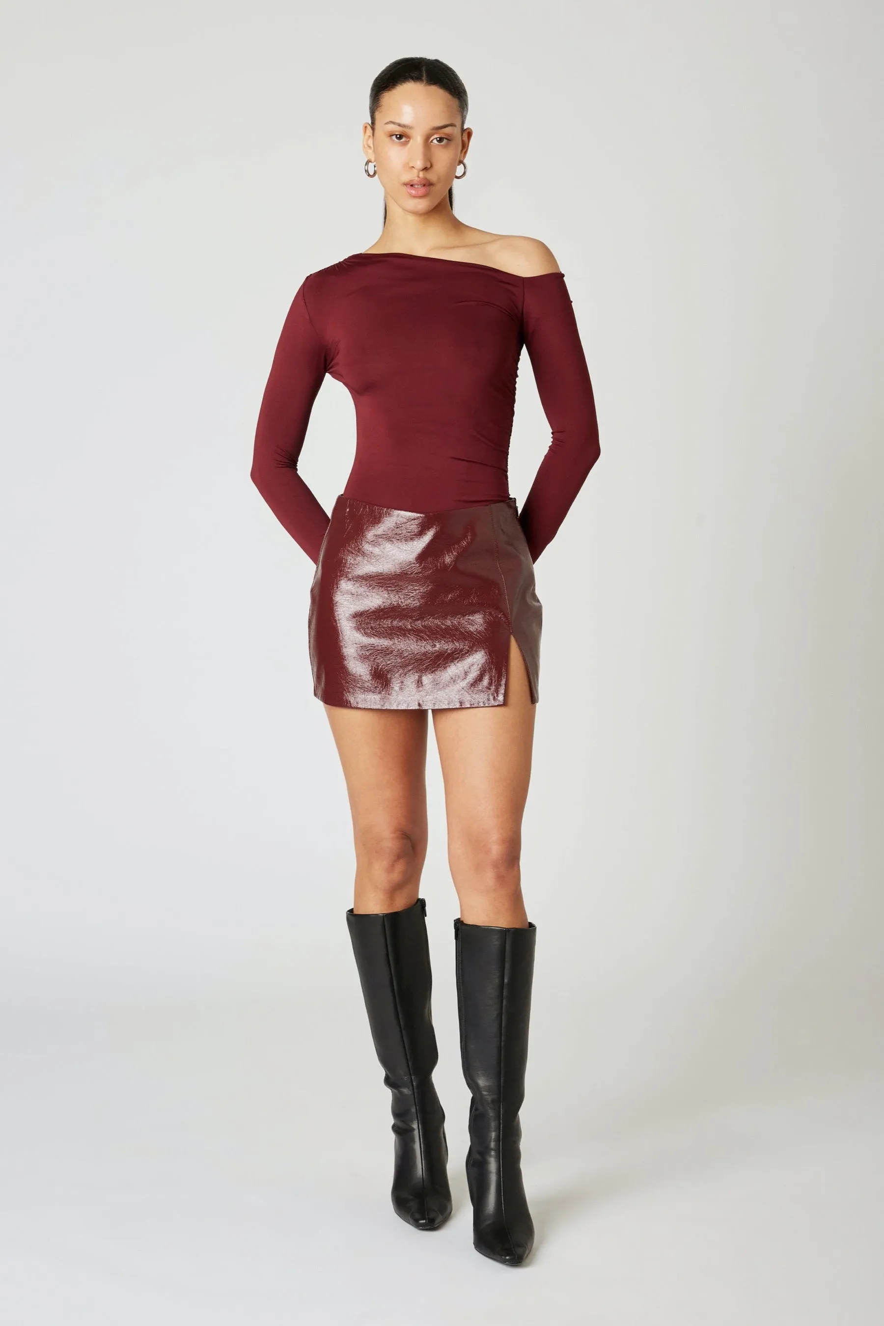 Oxblood Cleo Top