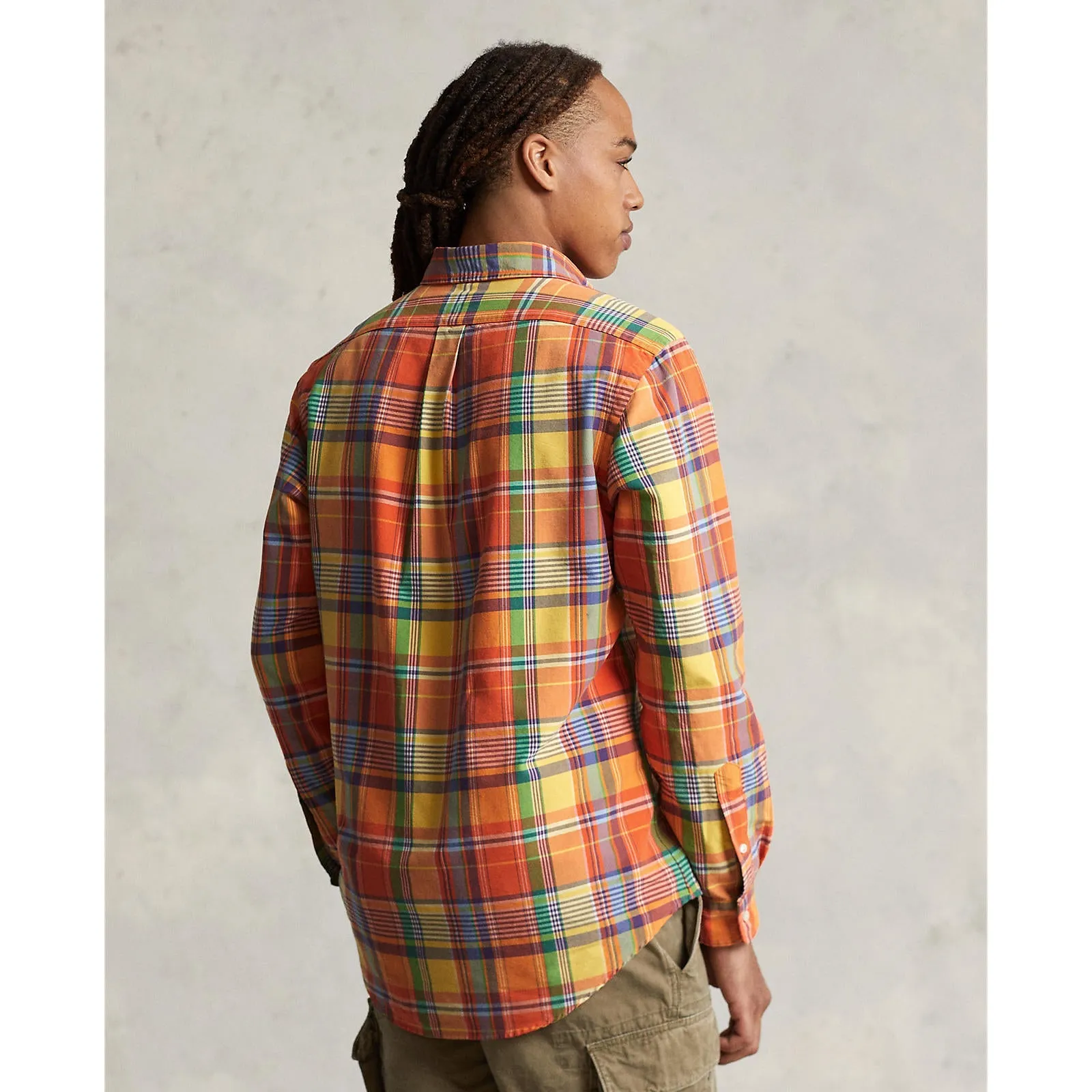 Oxford Shirt  - Orange/Yellow Multi-Coloured Check