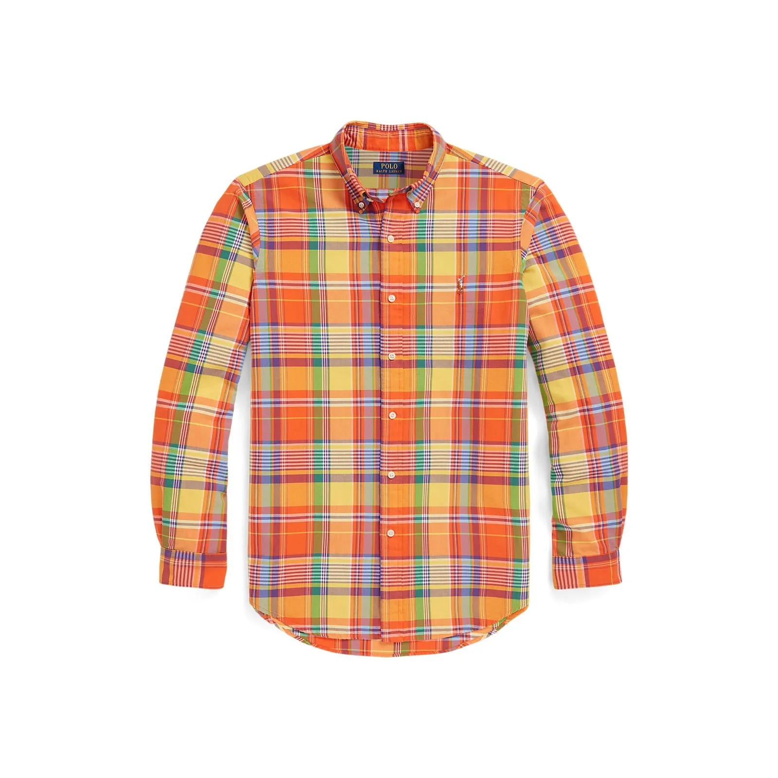 Oxford Shirt  - Orange/Yellow Multi-Coloured Check