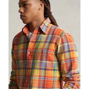 Oxford Shirt  - Orange/Yellow Multi-Coloured Check