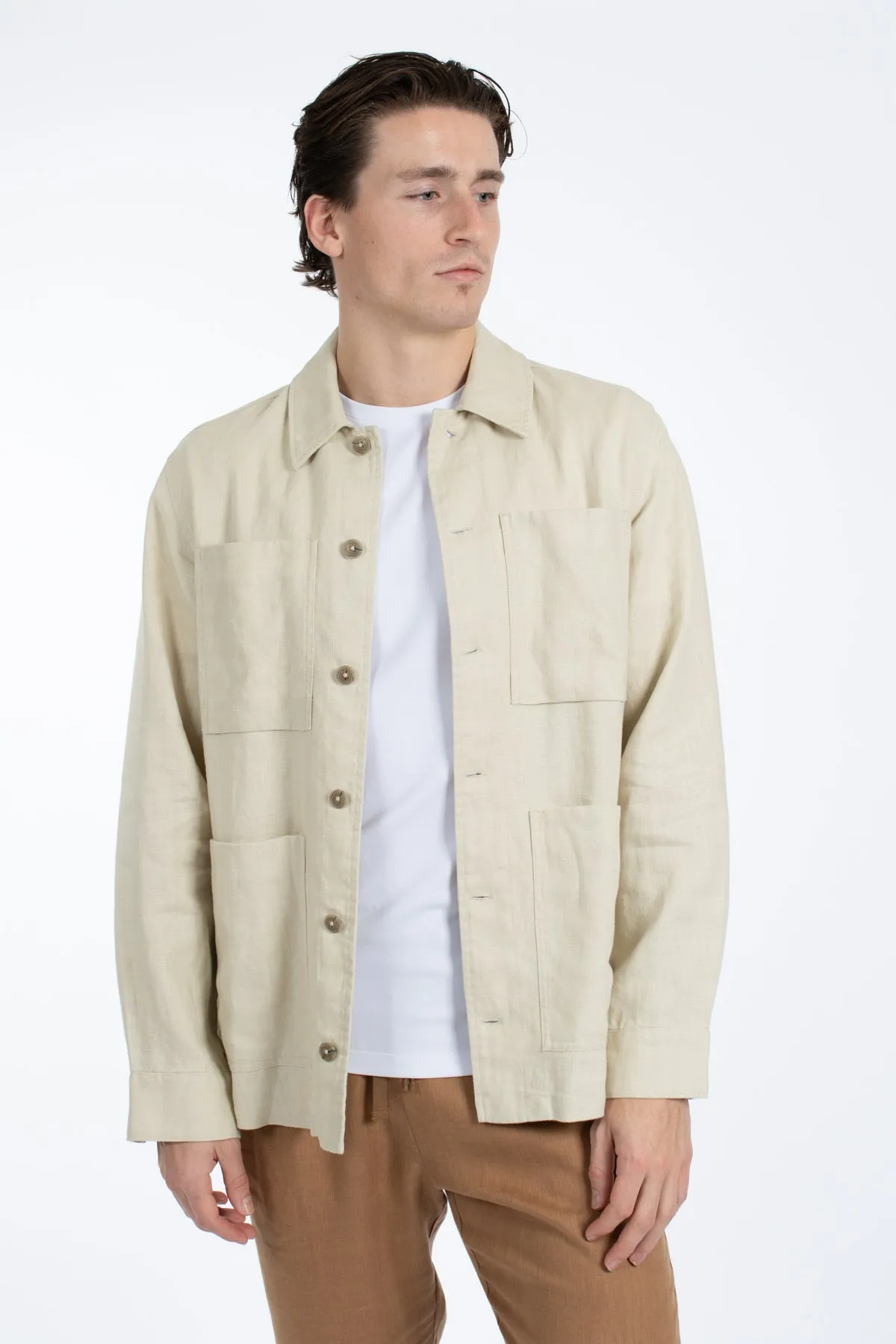 Pebble Chore Linen Jacket