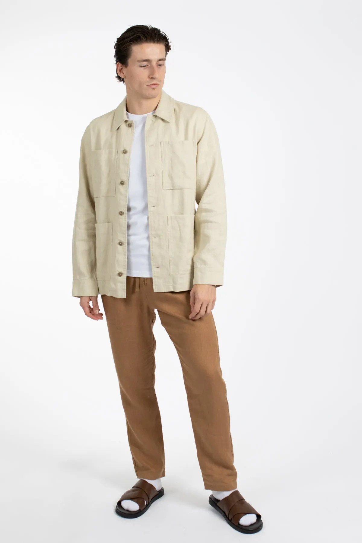 Pebble Chore Linen Jacket