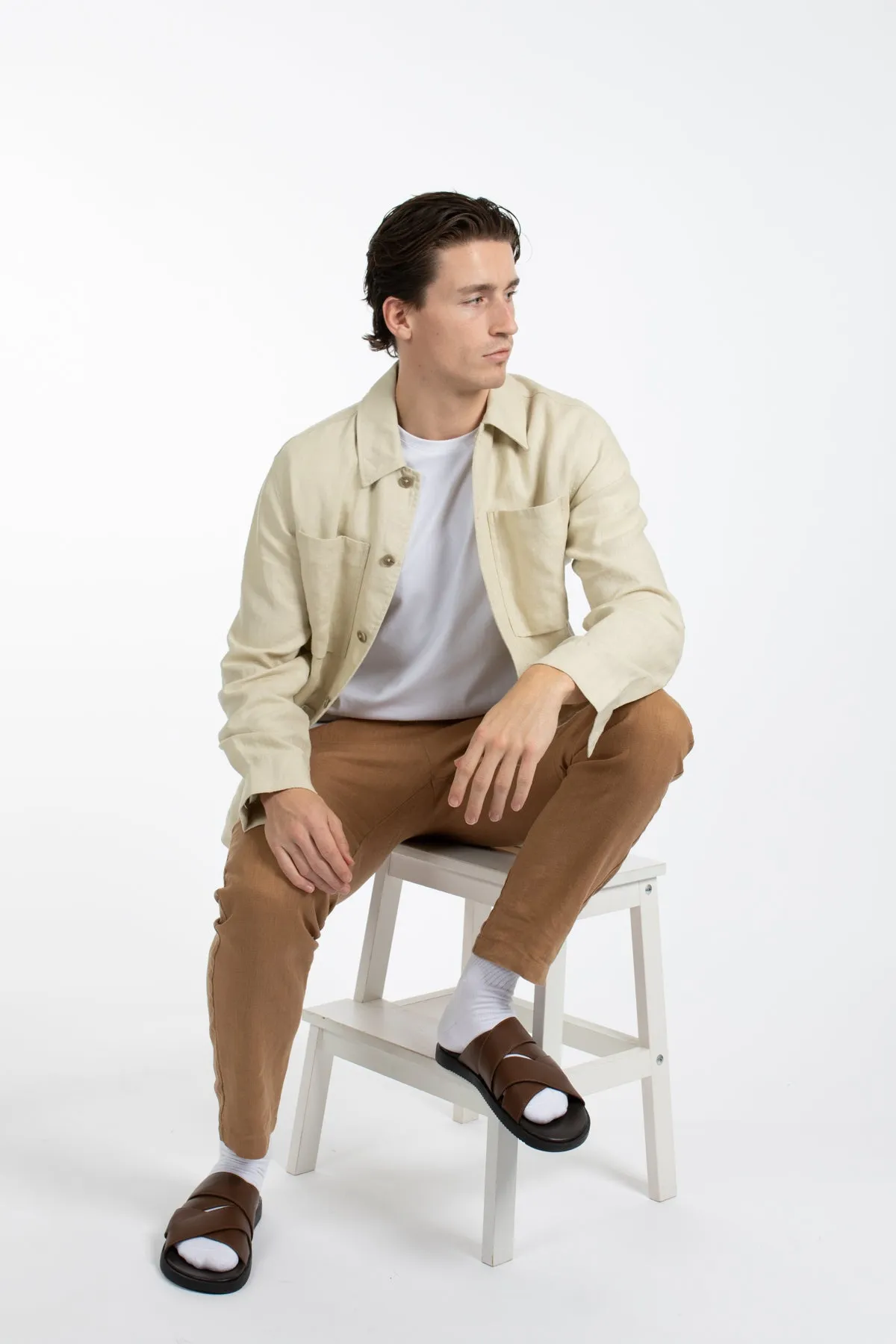 Pebble Chore Linen Jacket