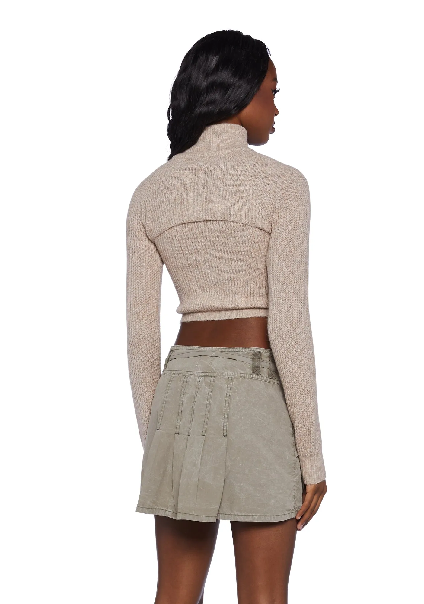 Peekaboo Cut Out Crop Sweater