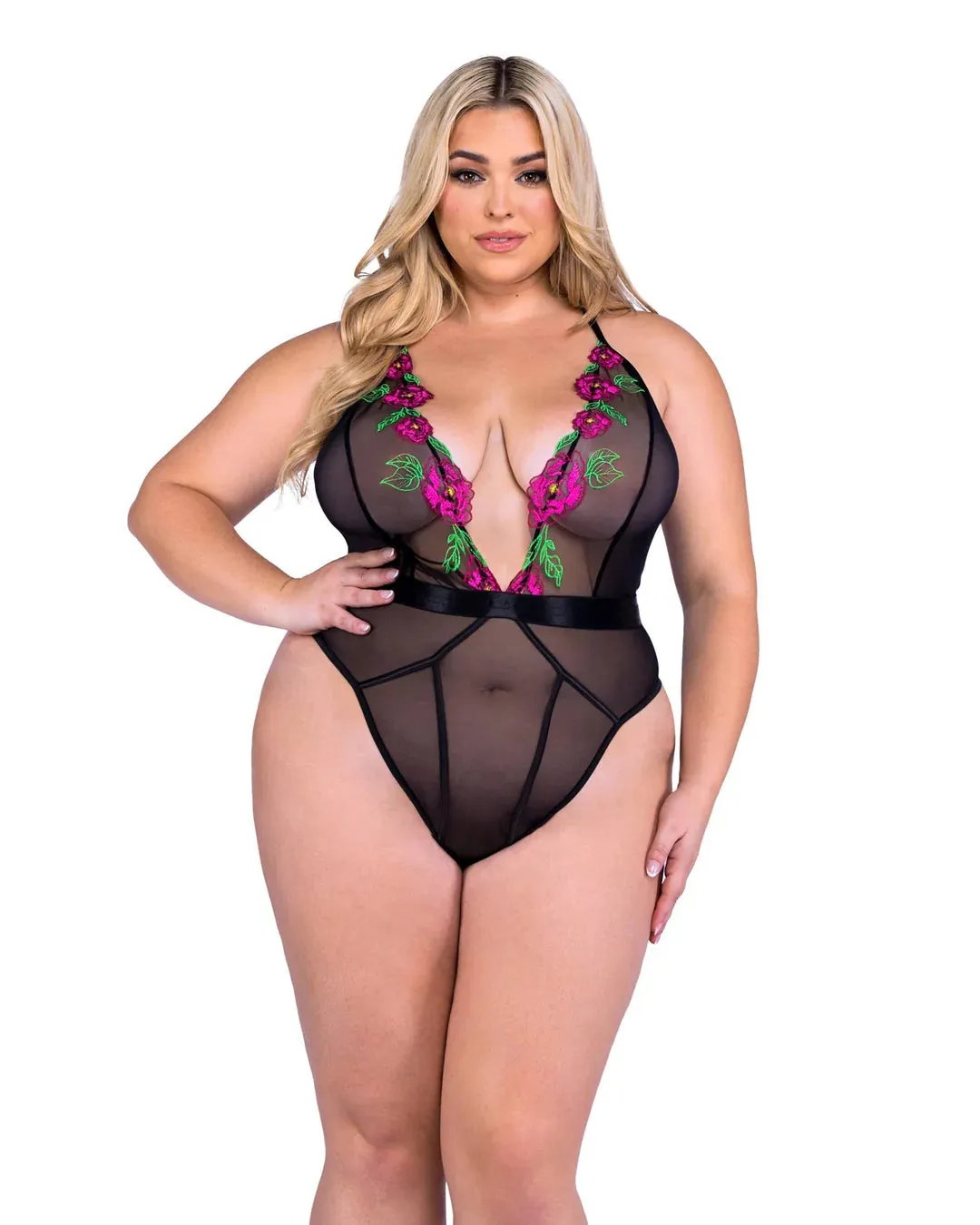 Peony Paradise Plunge Bodysuit