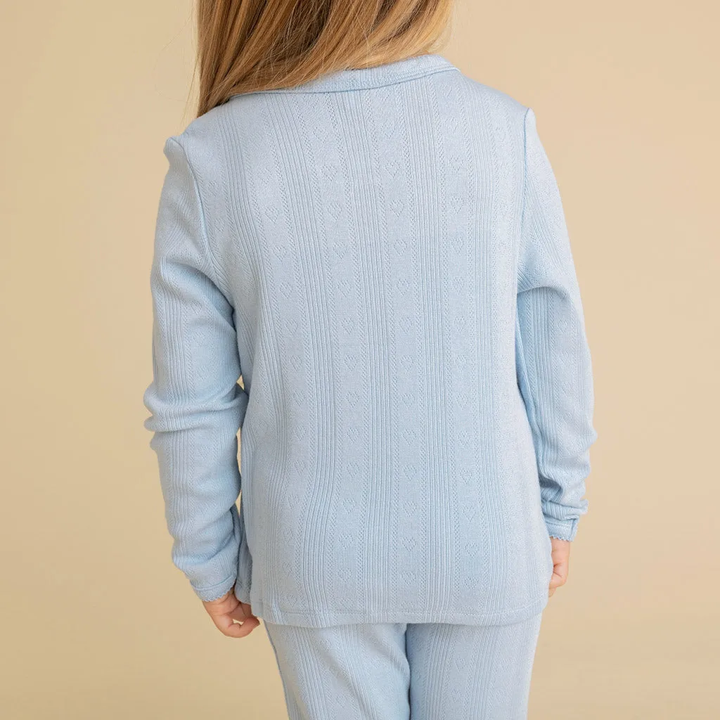 Periwinkle Pointelle Cardigan