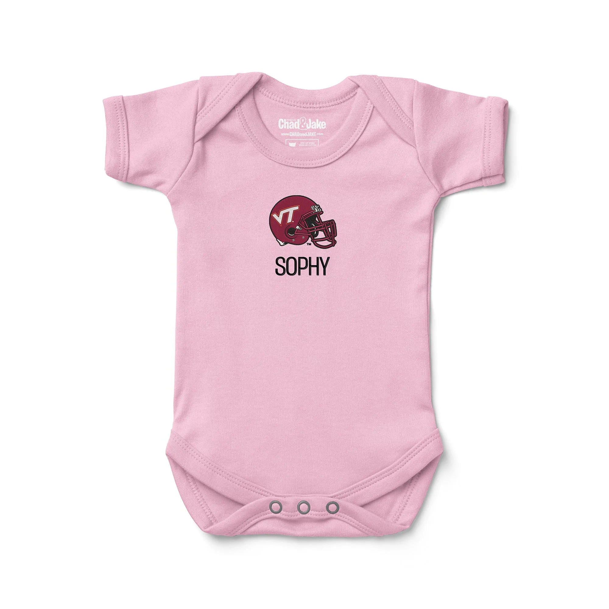 Personalized Virginia Tech Hokies Helmet Bodysuit