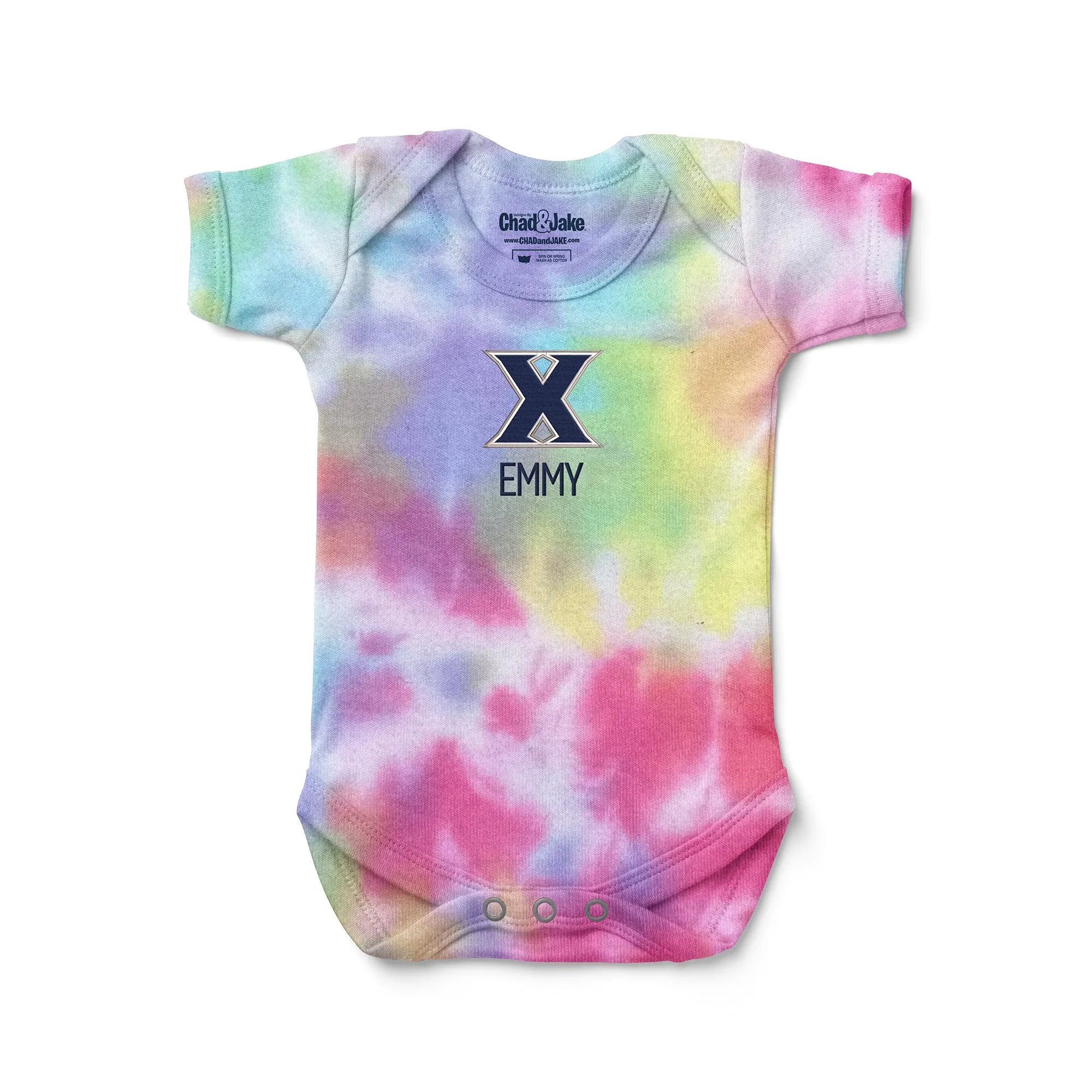 Personalized Xavier Musketeers Tie Dye Bodysuits