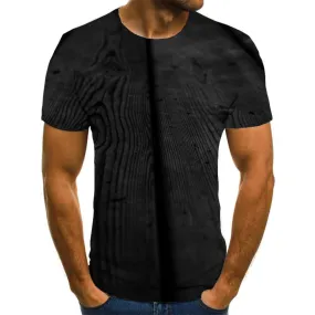 Perspective Black Wood Grain tshirts special texture shirt tee men different art costume Cool