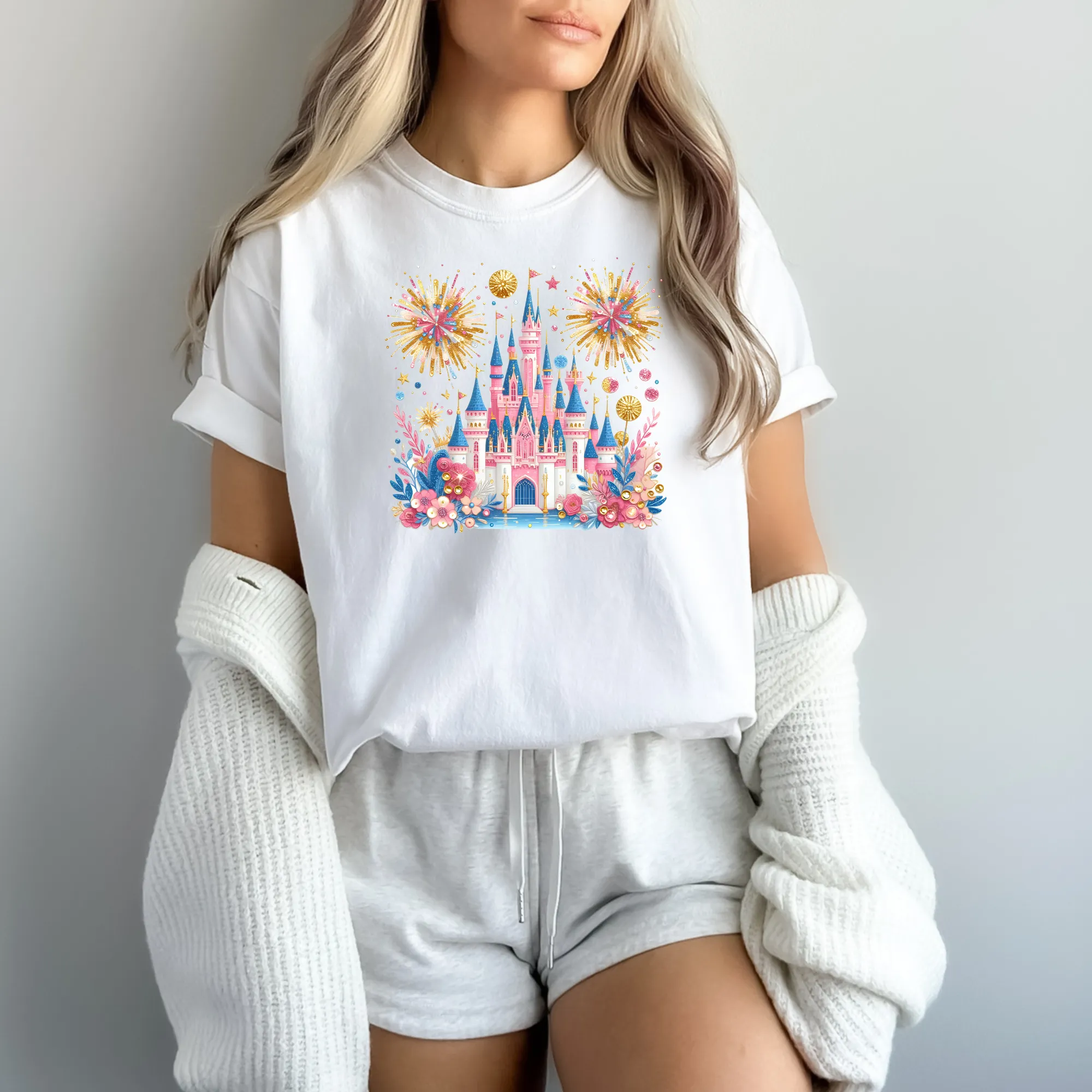 Pink Magical Castle Shirt for Women