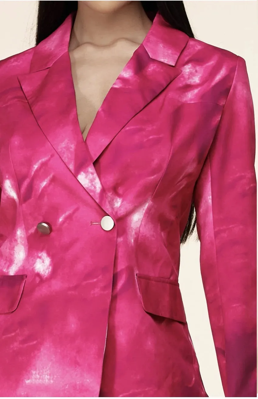 Pink Mix & Match Two Piece Tailored Pant Suit