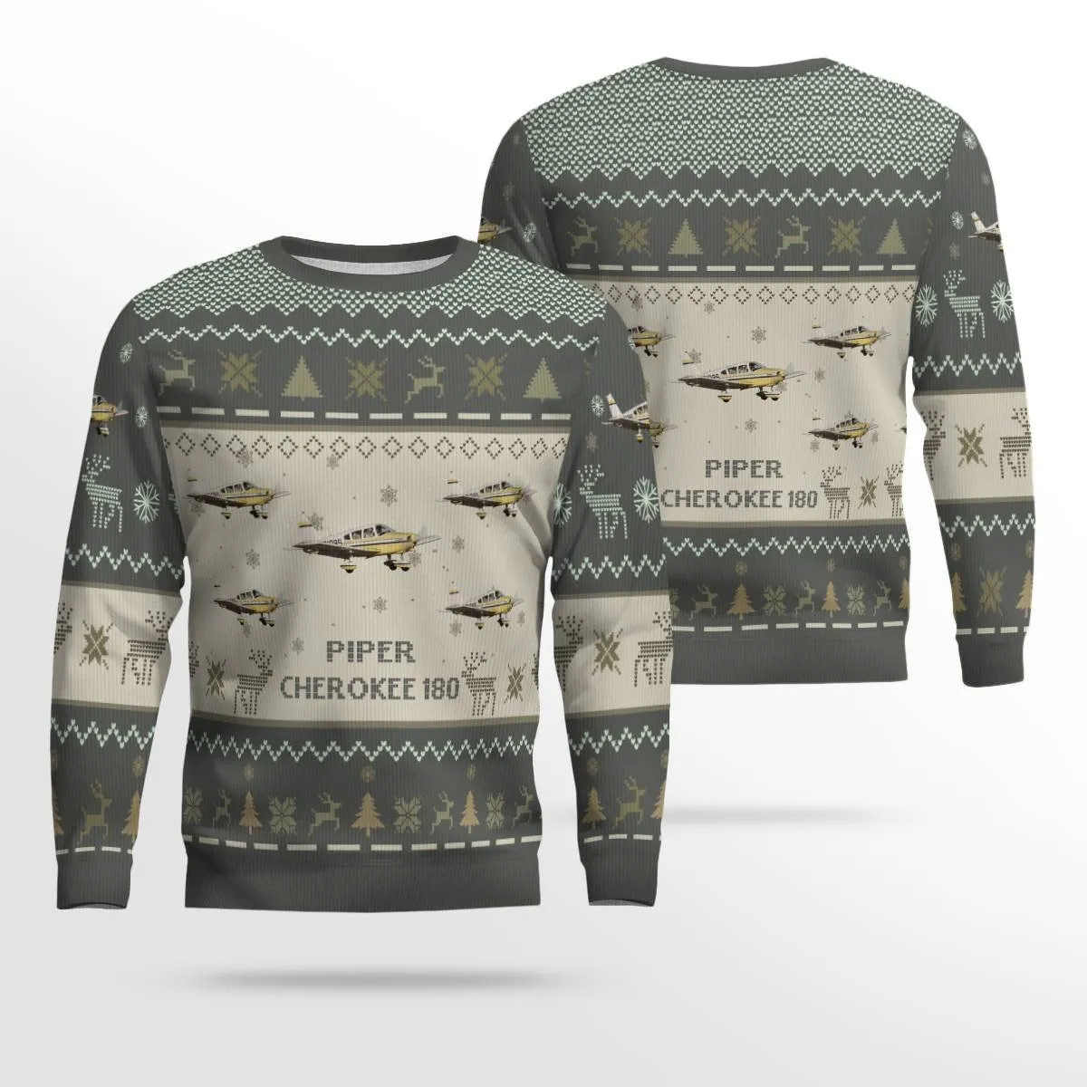 Piper Cherokee 180 PA-28 PA28_Aircraft Ugly Sweater, Ugly Sweater Christmas Shirt for Men Dad Veteran