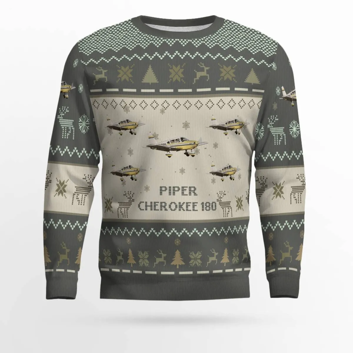 Piper Cherokee 180 PA-28 PA28_Aircraft Ugly Sweater, Ugly Sweater Christmas Shirt for Men Dad Veteran