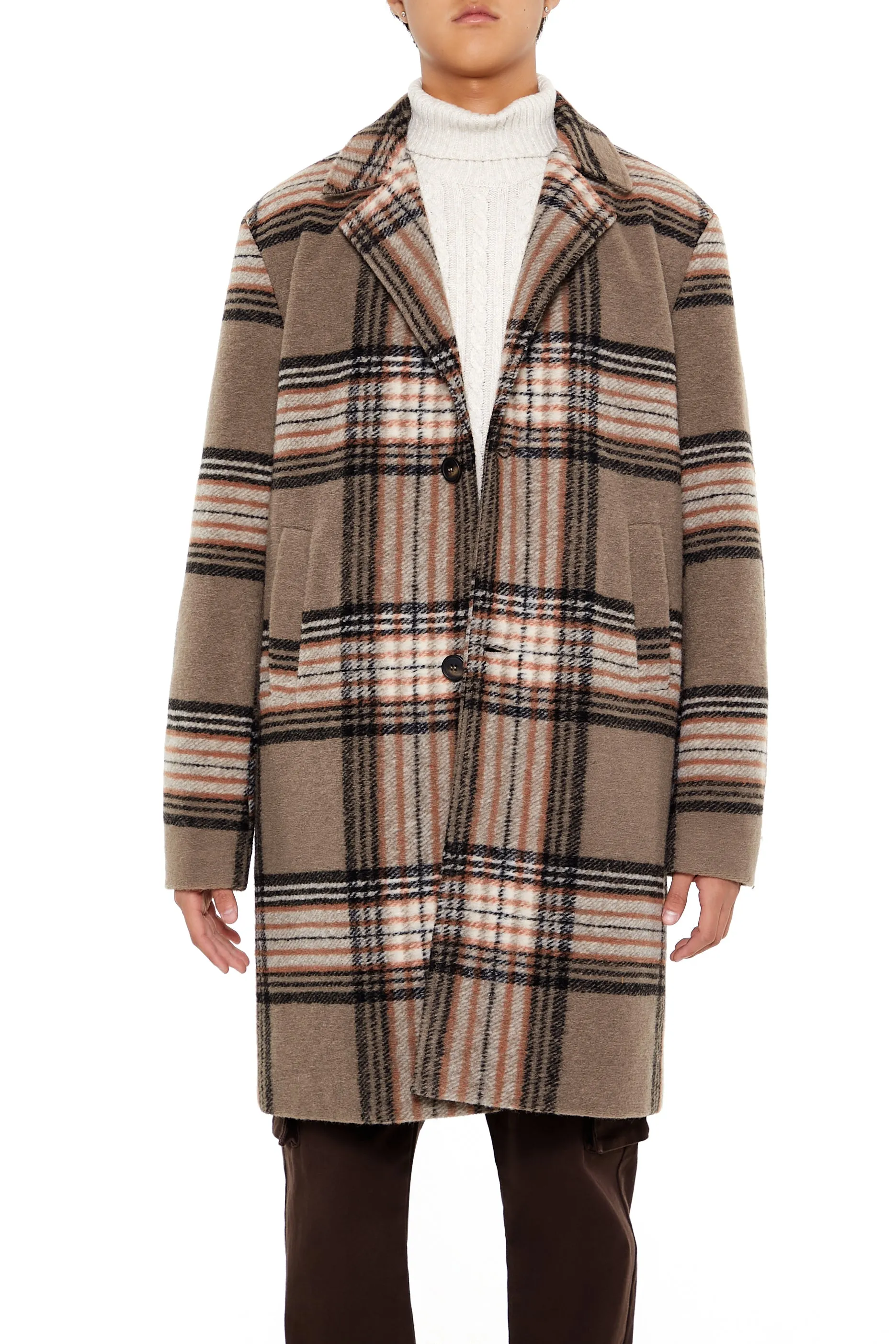 Plaid Wool Coat