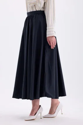 PLEATED NAVY BLUE SKIRT