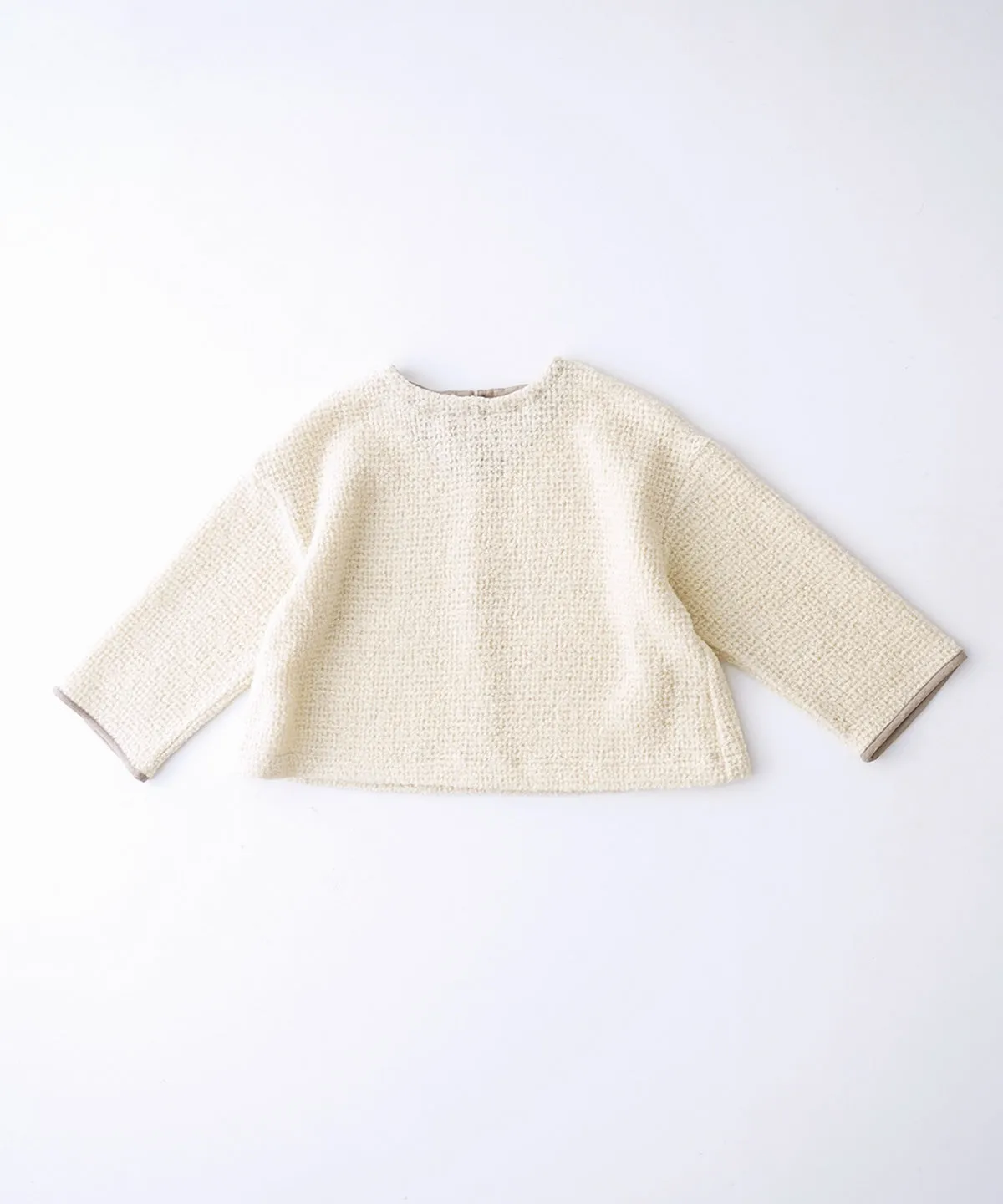 Popcorn wool knit pullover