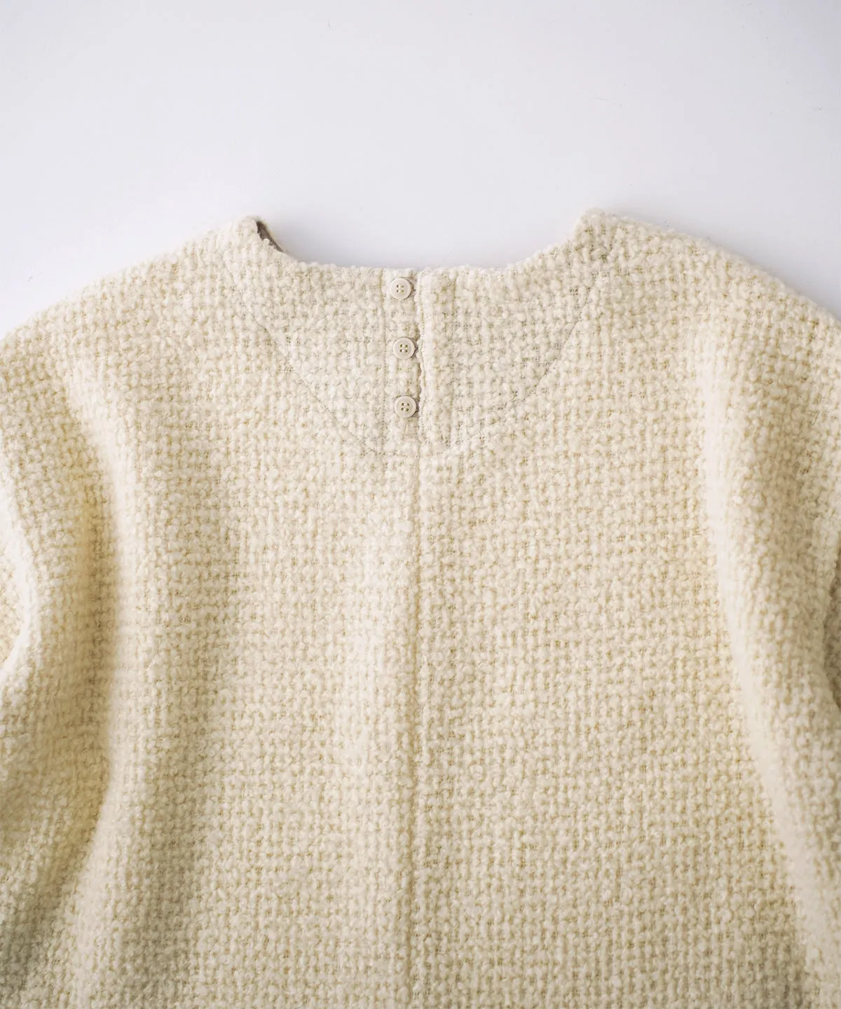 Popcorn wool knit pullover