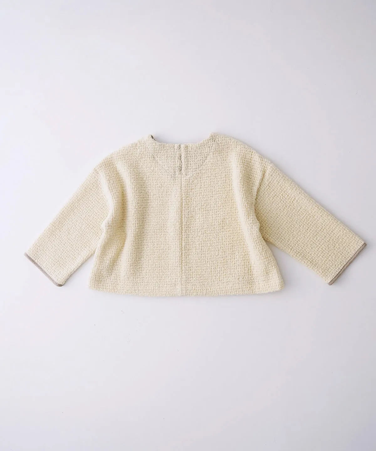 Popcorn wool knit pullover