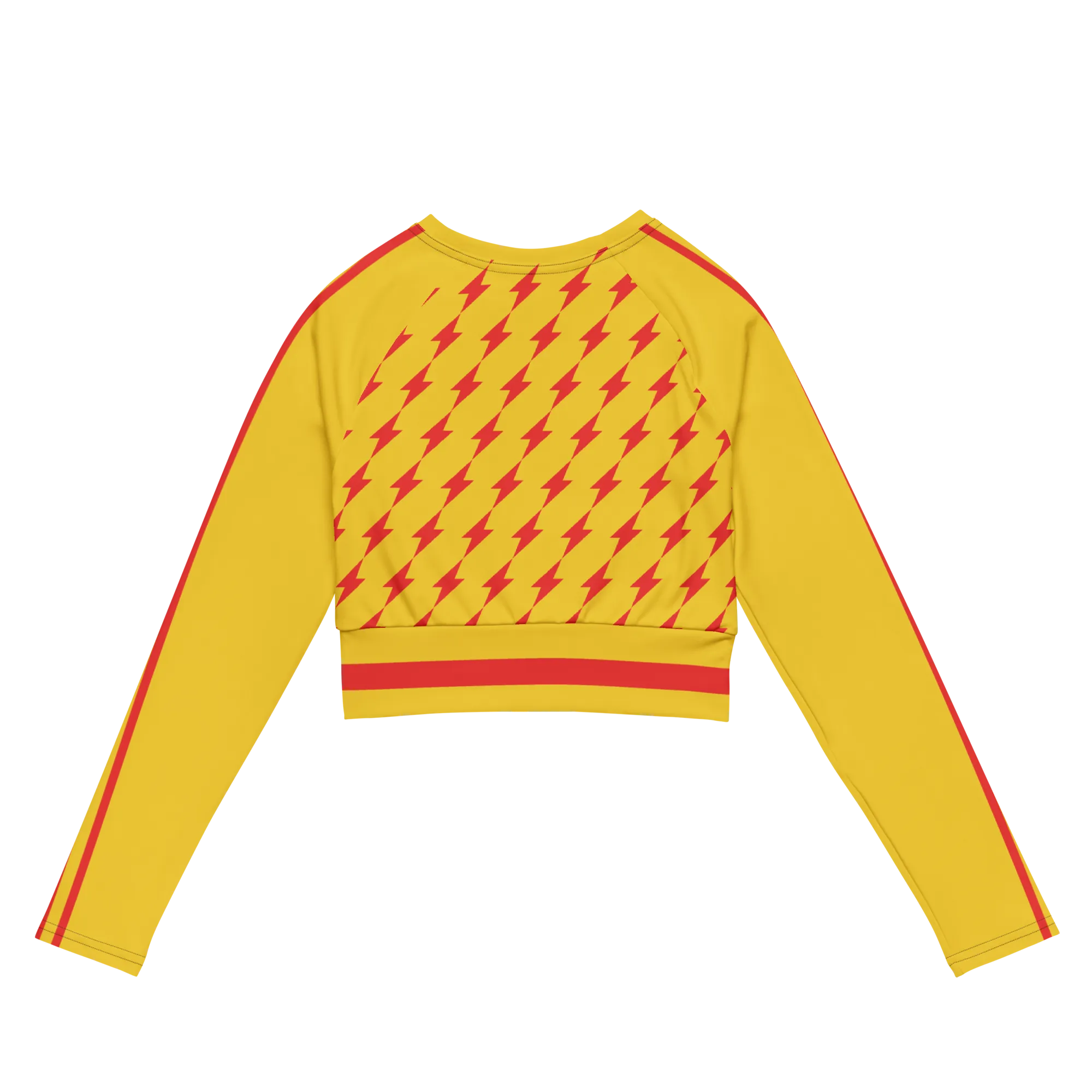 Poppers Racing Stripe Long Sleeve Crop Top