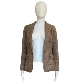 Preppy Plaid Blazer | Khaki & Navy