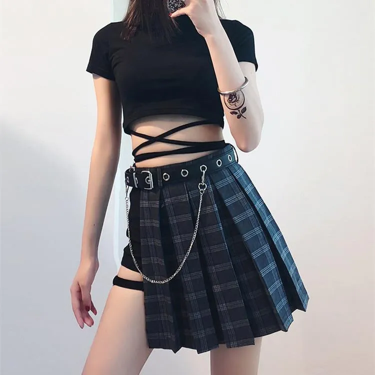 Punk Rock Pleated Skirt