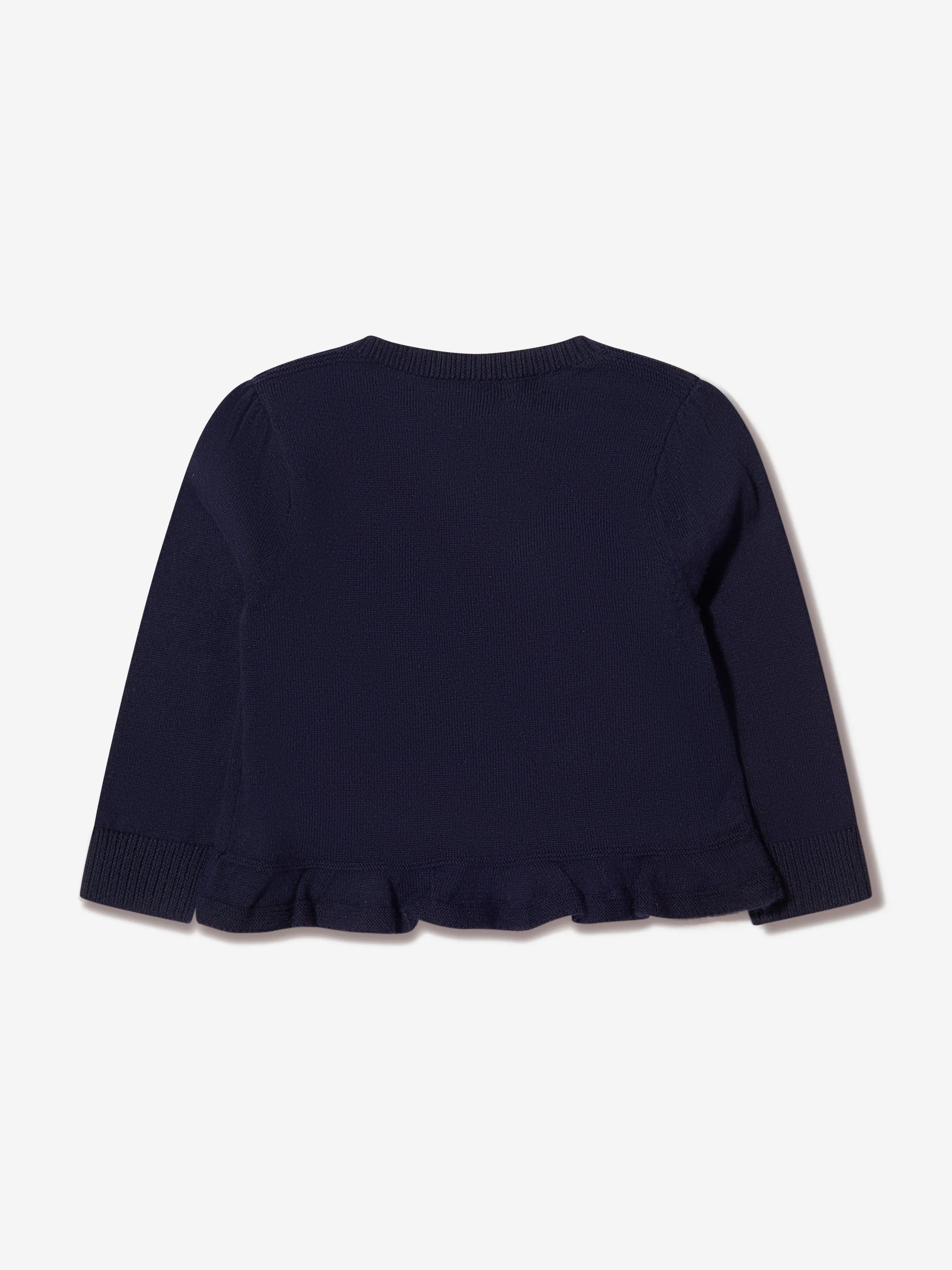 Ralph Lauren Baby Girls Peplum Cardigan in Navy