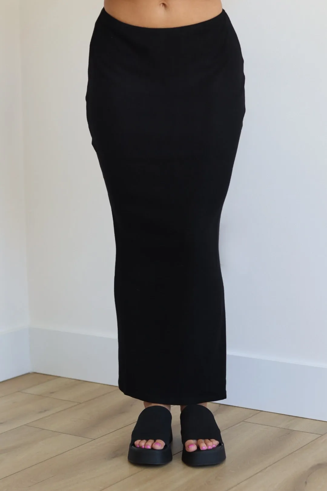 Ribbed Maxi Skirt