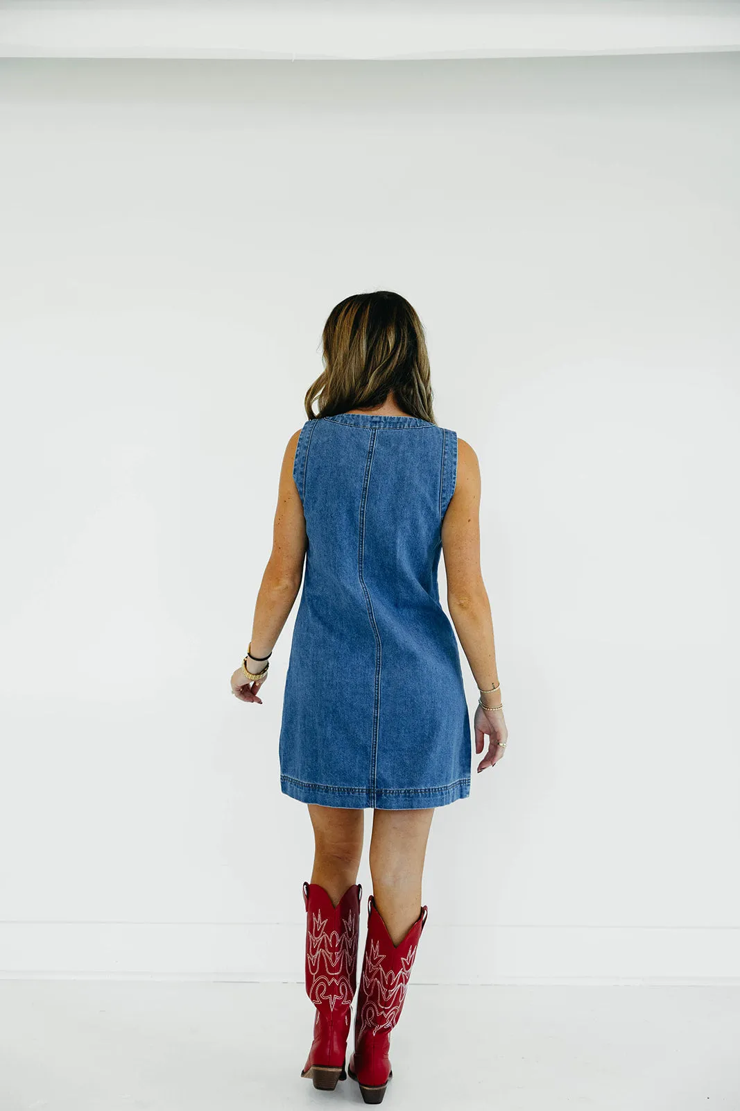 Rita Mini Dress - Medium Denim