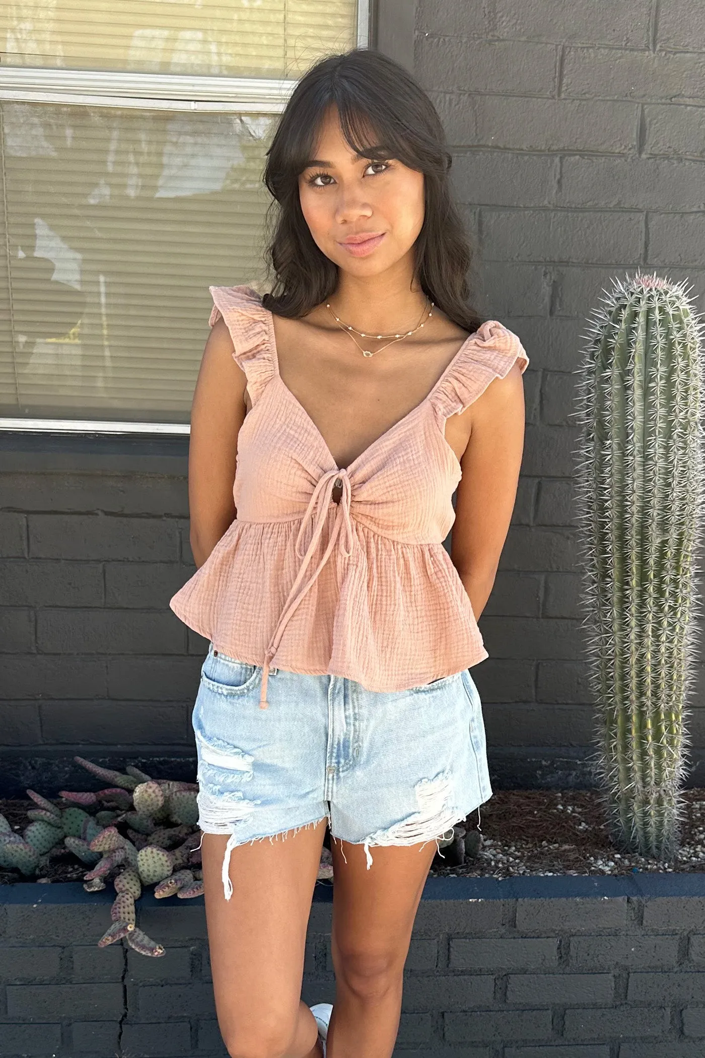 Ruffled Babydoll Top