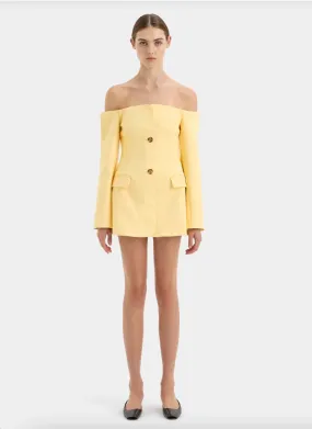 Sandrine Tailored Mini Dress Limone