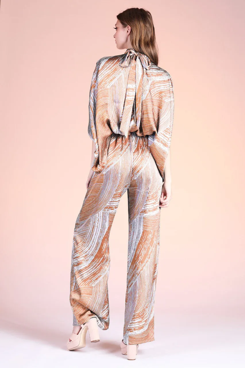 Satin Caftan Jumpsuit