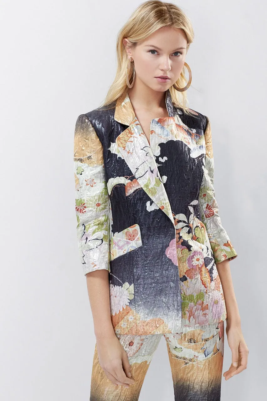 Scenery Metallic Jacquard Blazer