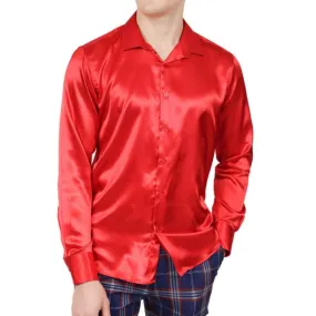 Shiny Red Dress Shirt