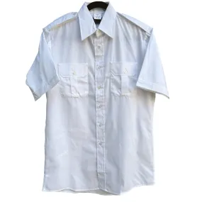 Signature Collection Mens White Short Sleeve Uniform Aviation Work Shirt New L