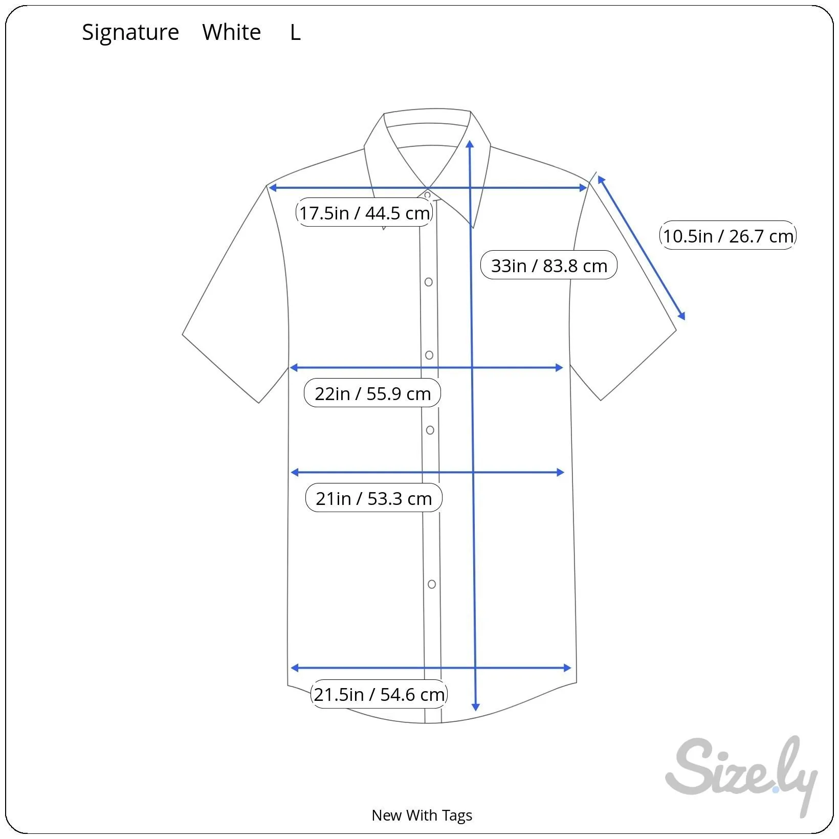 Signature Collection Mens White Short Sleeve Uniform Aviation Work Shirt New L